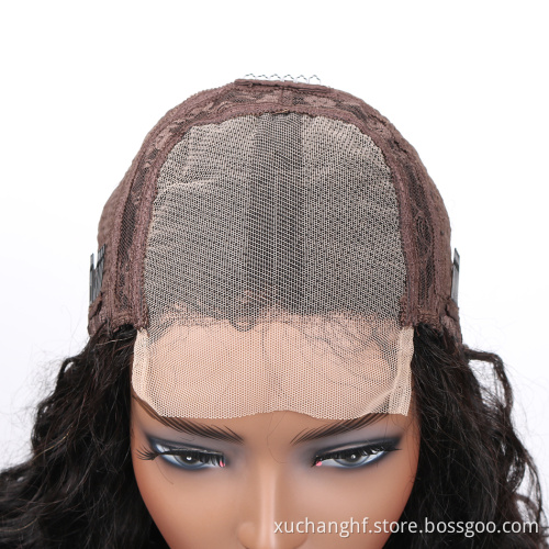 Water Wave HD Lace Frontal Wig Peruvian Deep Curly Wave Human Hair Full lace Wig 180% Density Wig